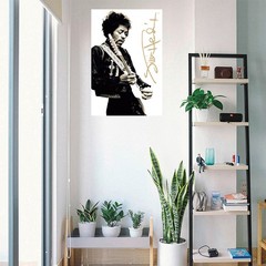Jimi Hendrix – Music Poster (Playing Guitar – Signature) (Size: 24″ x 36″)