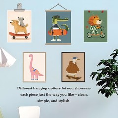 Kids Room Wall Art Set of 9, Funny Cute Cartoon Animal Canvas Prints, Nursery…