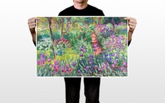 Garden at Giverny by Claude Monet Impressionism Art Wall Poster – POSTER 20×30