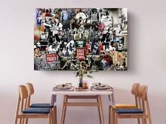 Banksy Collage Collection, Canvas Ready To Hang Wall Art Canvas Print Home Decor