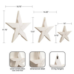 Gallantry 18 In. X 19 in White 3 Piece Wooden Wall Art Set