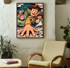 Toy Story Inspired Comic Poster Print, Vintage Cartoon Wall Art