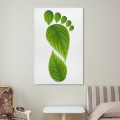 Art Poster Footprint Office Unframed Inside Canvas Artwork 12×18 Inch 1-Piece