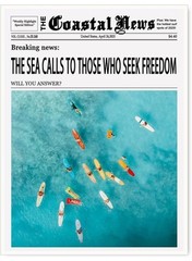 The Coastal News The Sea Calls To Those Who Seek Freedom 11×14 Canvas Art Poster