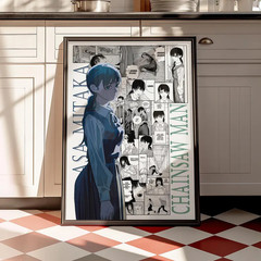 Chainsaw Man Asa Mitaka Poster Print, CSM Manga Panel Wall Art, Anime Decor