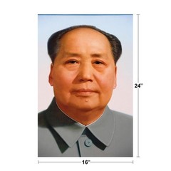 Chairman Mao Zedong Portrait China Poster Chinese Leader Politics Politician Gre