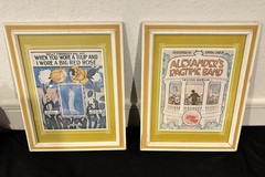 Two 1974 Scafa Tornabene Framed NYC Museum 2 Music Prints Litho Vintage Ragtime