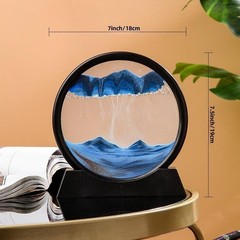 Calming 7 Inch Liquid Motion Sand Art Picture – Decorative Art for All Ages