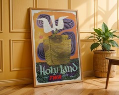 Holy Land – Fly TWA – 1960 Retro Travel Poster