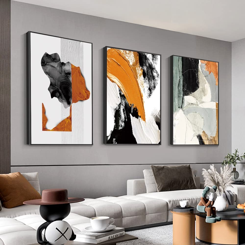 Canvas Wall Art Aesthetic Abstract Graffiti Large 32″ X 24″ Set of 3 Minimali…