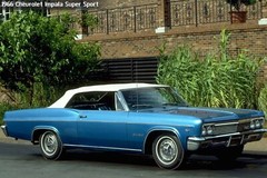 1966 Chevy Impala Super Sport white top – Poster 20×30 sports car