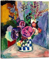Canvas Wall Art Still Life of Peonies in a Vase 1907 by Henri Matisse Abstrac…