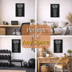 Inspirational Quotes Motivational Poster Black Edition Framed Wall Art 11×17