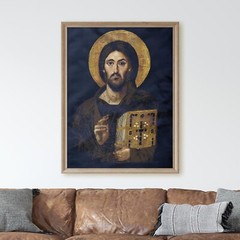 Jesus Christ Pantocrator at Mount Sinai Christian Bible Wall Art Poster Print