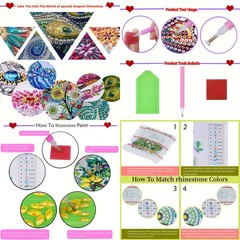 1 piece DIY Peacock Diamond art table to decorate adult single-sided acrylic