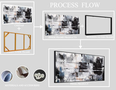 Large Abstract Canvas Wall Art – Black and White Pictures Wall Art for Living