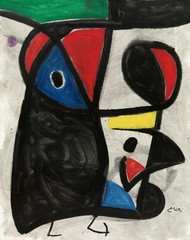JOAN MIRO Art Poster or Canvas Print «FEMME»