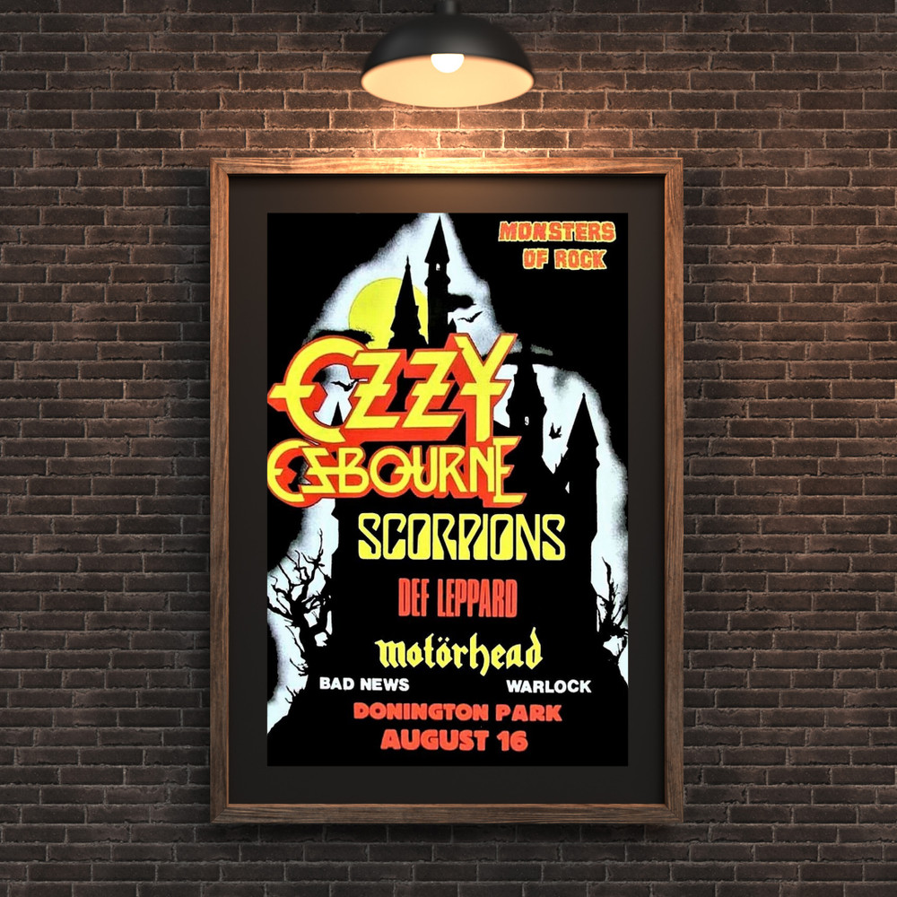8″x12″ Ozzy Osbourne Monsters of Rock Concert Poster Print PVC Sign Board
