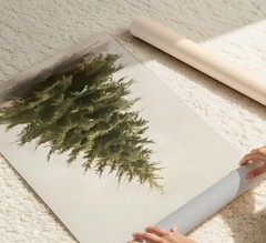 Christmas Wall Art Vintage Rustic Painting Picture 16L» x 12W», poster