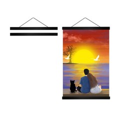 Radezon 12 inch Wide Magnetic Poster Hanger Frame, 12×18 12L» x 0.7W», Black