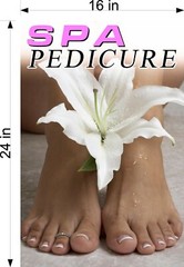 Spa 19 Pedicure Photo-Realistic Paper Poster Sign Matte Non-Laminate Vertical