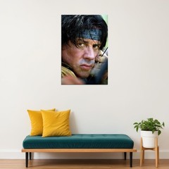 611683 Sylvester Stallone Rambo Action War Movie Wall Print Poster