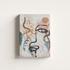 Boho Abstract Line Art Wall Decor – Matisse Boho Nordic Wall Art for Living R…