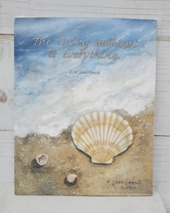 Coastal «The Living Moment is Everything» D.H. Lawrence 8×10 wall picture