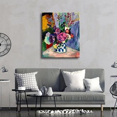 Canvas Wall Art Still Life of Peonies in a Vase 1907 by Henri Matisse Abstrac…