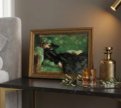 Vintage Gold Framed Decadent Girl Canvas Wall Art Victorian Style Girl Painti…