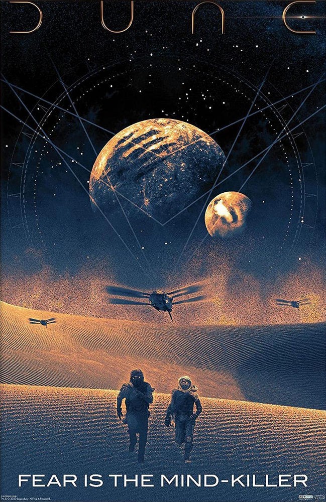 Poster Studio B – Dune Movie Fear is the Mind Killer 24×36″ NEW