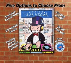 Alec Monopoly – Dj Las Vegas Art Print | Mounted Canvas Framed Poster Acrylic
