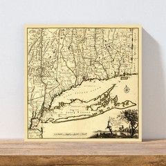 Old Map of Connecticut 1780 – Vintage Connecticut Art