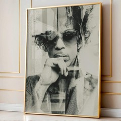 Prince Poster Print, Maximalist Wall Art, Black and White Decor, Music Poster