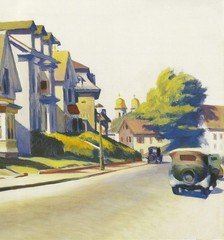 EDWARD HOPPER Sun on Prospect Street 16.75″ x 17.75″ Offset Lithograph 2010 Real