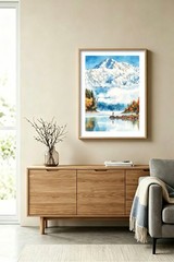Set of 6 | Banff US National Parks Landscape Watercolor Art – Digital Download