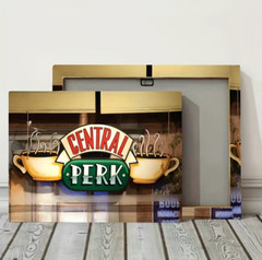 FRIENDS Central Perk Logo Print | Ready to Hang Wall Art | Wood Frame