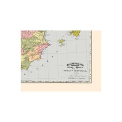 Historic Map – Spain Portugal – Rand McNally 1897 – Vintage Wall Art