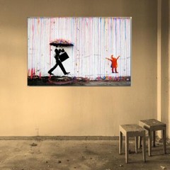 58199 BANKSY Coloured Rain Bild Street Wall Decor Print Poster