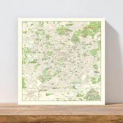 Old Map of Moscow 1968 – Vintage Russia Art Wall Decor Print