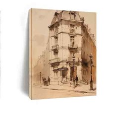 Vintage Rustic Architecture Cityscape Wall Art Canvas Unframed/Framed