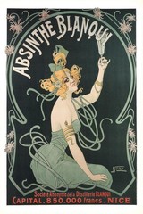Absinthe Blanqui by Nover Art Nouveau French Liquor Ad Vintage Poster 16×24