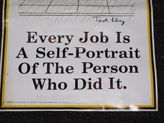 VINTAGE 22″ X 14″ POSITIVE ATTITUDE POSTER 1979 EVERY JOB IS A SELF PORTRAIT