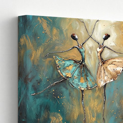 3 Pieces Abstract Dancer Figures Motion Vibrant Large Wall Art for Set Of 3