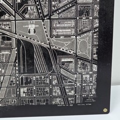 Rare Vintage DC The Mall Metal Triptych 48×24 Collector Wall Art Map Decor