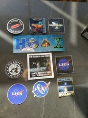 Flat Earth Stickers 🌎 VARIETY PACK of TEN (10) ** WORLDWIDE 🌐 SHIPPING **