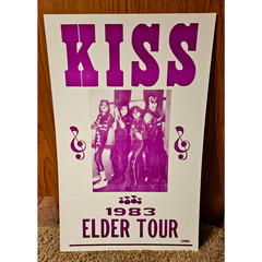 Vintage 1983 Poster – Concert Kiss Elder Tour
