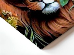 Lion Portrait Sunset Safari Landscape Wildlife Canvas House Aesthetic Decor