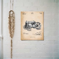 Ford Gifts, Tractor Gift for Men, Ford Tractor Patent Poster Print,Ready To Hang