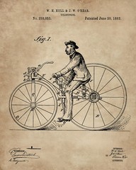 6 Bicycle Patent Wall Art Prints – 8×10 in. – Cycling Cyclist Gifts – Bike Decor